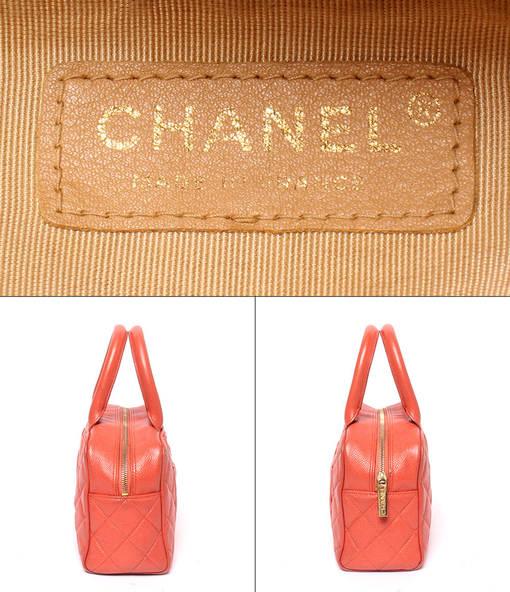 CHANEL ハンドバッグ ミニボストンバッグ マトラッセ ゴールド金具 8番台 レディース シャネル