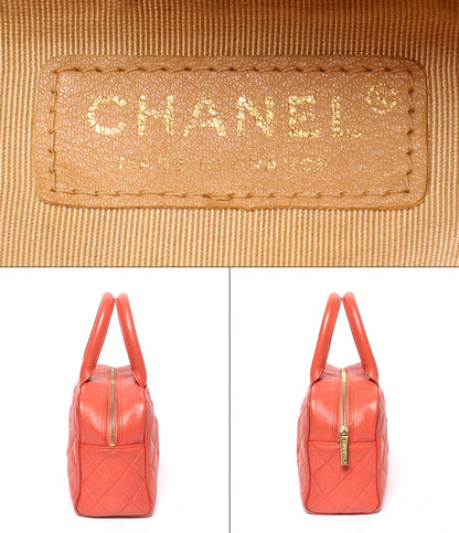 CHANEL ハンドバッグ ミニボストンバッグ マトラッセ ゴールド金具 8番台 レディース シャネル