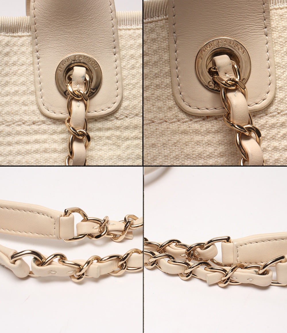 CHANEL 2wayチェーントートバッグ チェーンショルダーバッグ 肩掛け ドーヴィル スモール AS3257 レディース シャネル