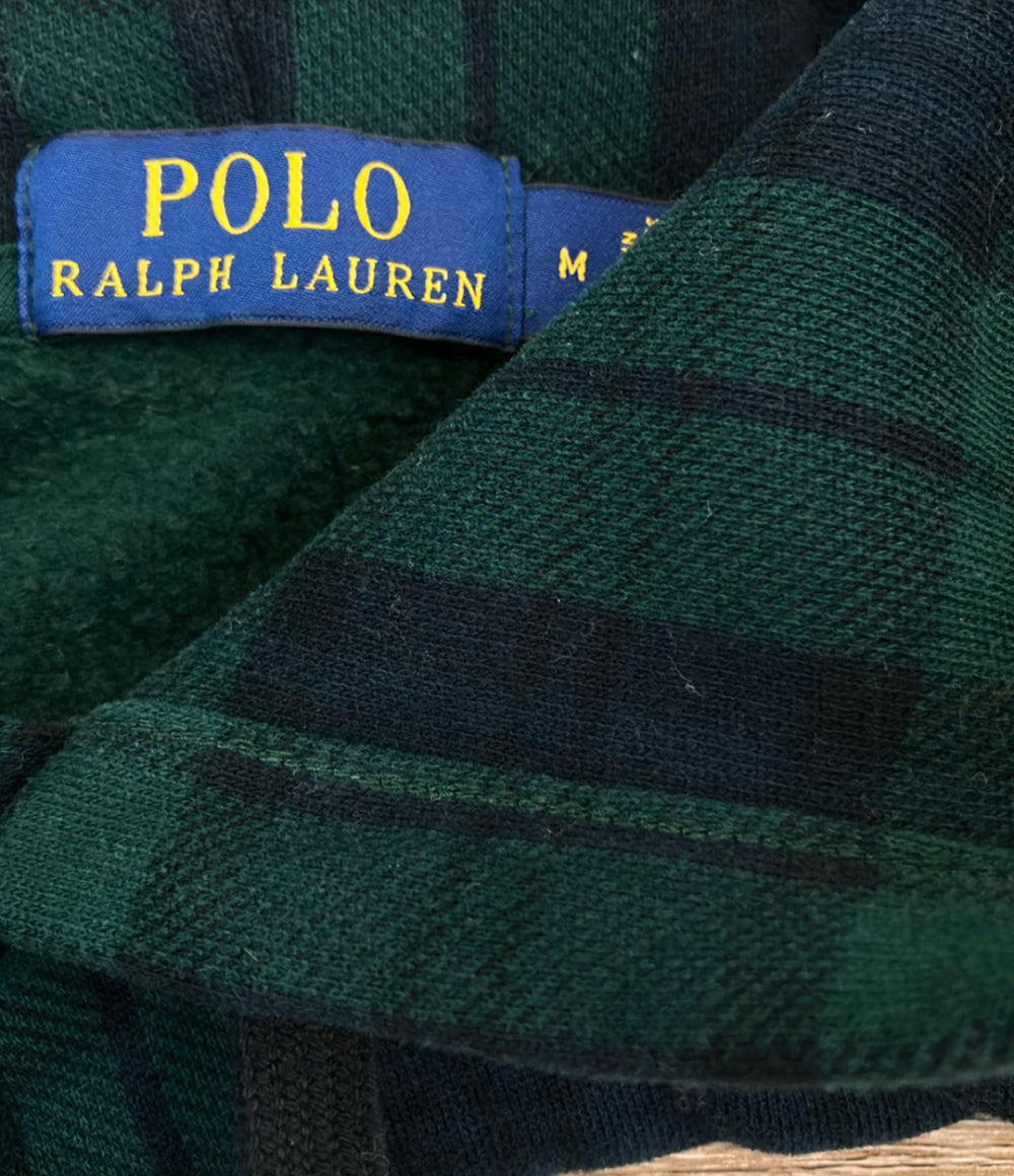 POLO RALPH LAUREN プルオーバーパーカー タータンチェック ポロベア メンズ SIZE M ポロ・ラルフローレン