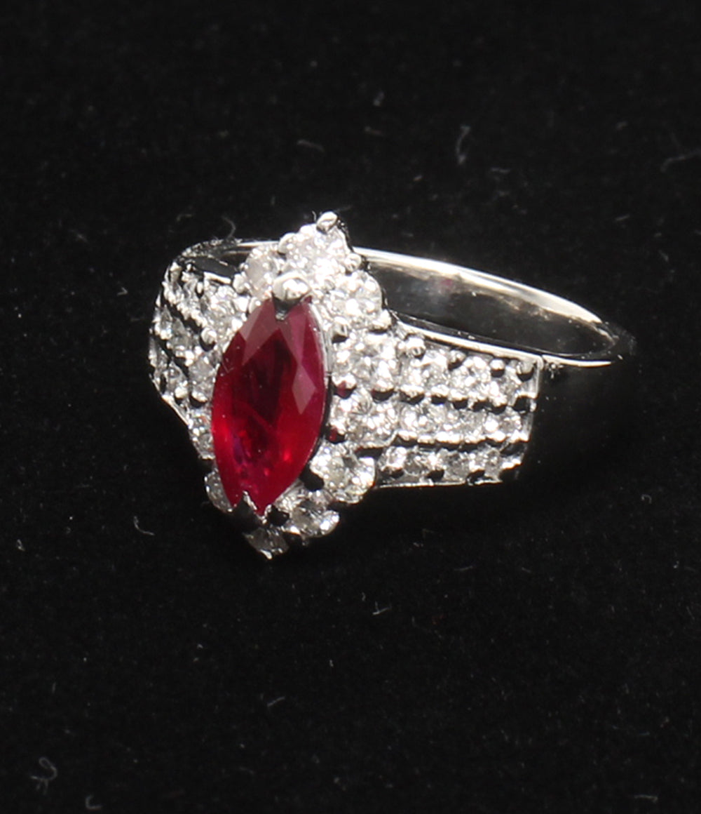 美品 リング 指輪 Pt900 ルビー 1.20ct ダイヤ 0.90ct レディース SIZE 13号