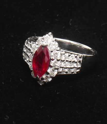 美品 リング 指輪 Pt900 ルビー 1.20ct ダイヤ 0.90ct レディース SIZE 13号
