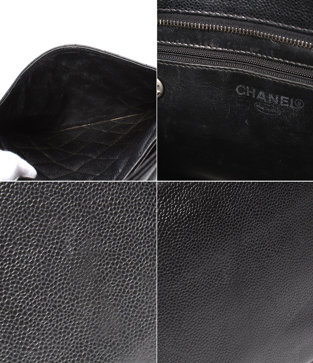 CHANEL トートバッグ ハンドバッグ シルバー金具 6番台 マトラッセ キャビアスキン 復刻 ココマーク A01804 レディース シャネル