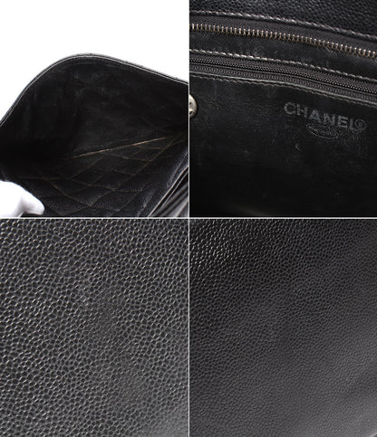 CHANEL トートバッグ ハンドバッグ シルバー金具 6番台 マトラッセ キャビアスキン 復刻 ココマーク A01804 レディース シャネル