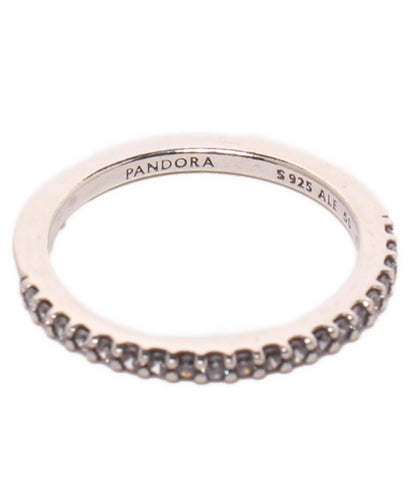 美品 PANDORA リング 指輪 SV925 ハーフエタニティ レディース SIZE 10号 パンドラ