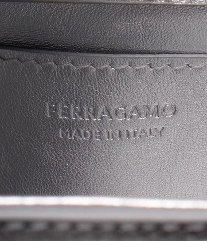 美品 Ferragamo 2wayショルダーバッグ ハンドバッグ 斜め掛け メタリック ミニホーボー ガンチーニ レディース フェラガモ