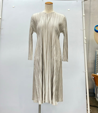 美品 PLEATS PLEASE コート プリーツ ロング ジャケット PP63-JA221 レディース SIZE 2 (M) プリーツプリーズ