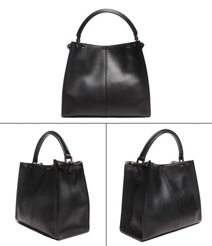 フェンディ レザー ショルダーバッグ ハンドバッグ ゴールド金具 エックスライト ミディアム ピーカブー 8BN310 レディース FENDI