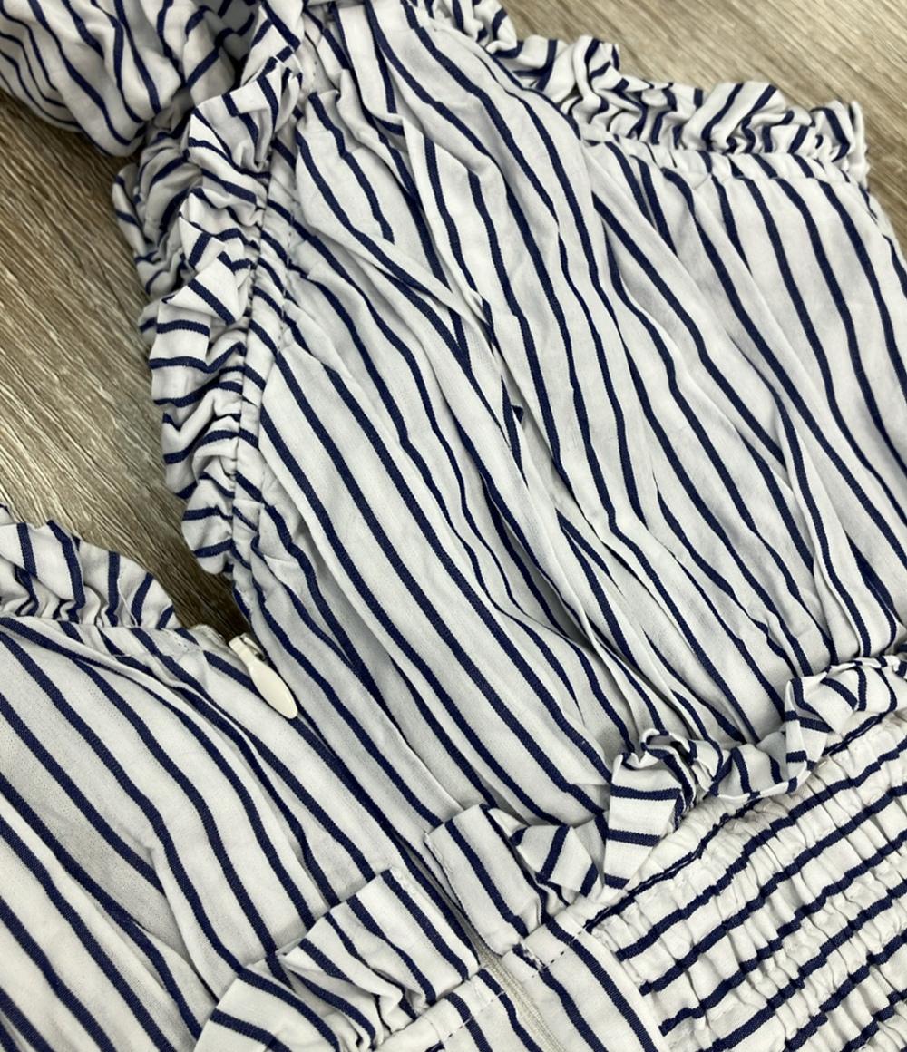 Estella.K ノースリーブワンピース ホワイト×ブルー ストライプ Charlotte Stripe Dress 124251330 レディース SIZE F (M) エステラケー