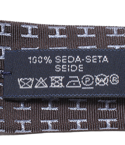 美品 HERMES ネクタイ シルク100％ ファソネH メンズ エルメス