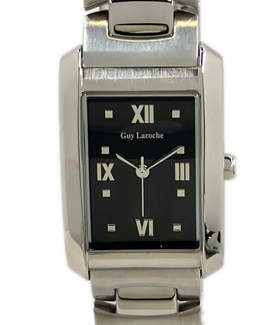 美品 Guy Laroche 腕時計 クオーツ ブラック AVGI-1 メンズ ギ・ラロッシュ