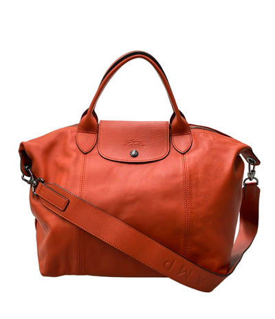美品 Longchamp ハンドバッグ ショルダーバッグ 2WAY 斜め掛け ル プリアージュ レザー L1515757 レディース ロンシャン