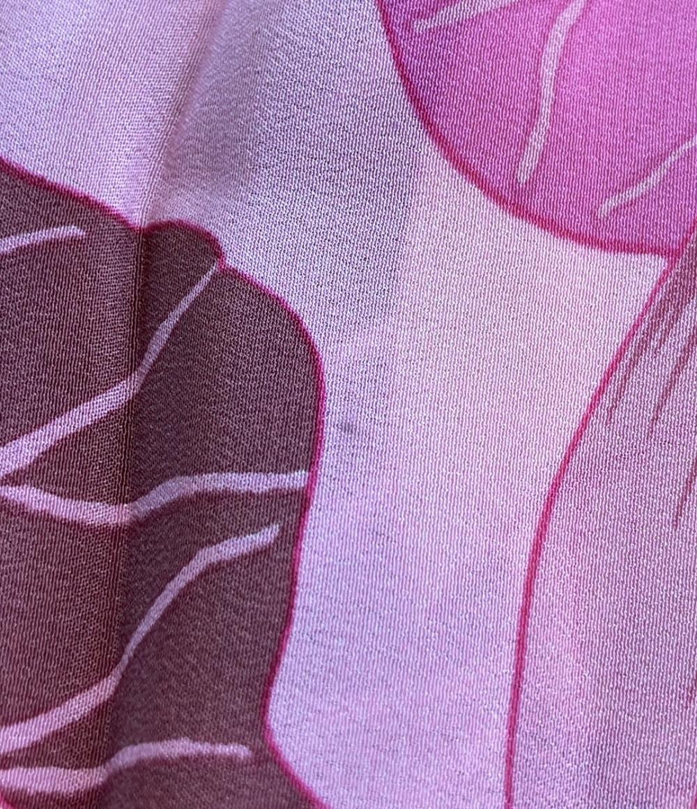 美品 エルメス スカーフ カレ140 シルク100% 蓮の花 FLEURS DE LOTUS レディース HERMES