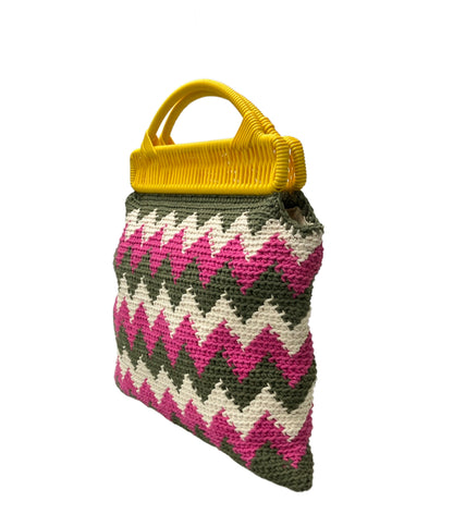 美品 MARNI ハンドバッグ クロシェフレームバッグ レディース マルニ