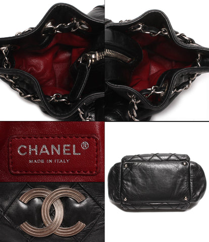 シャネル  チェーンレザーワンショルダーバッグ ココマーク シルバー金具  マトラッセ ラムスキン    レディース   CHANEL