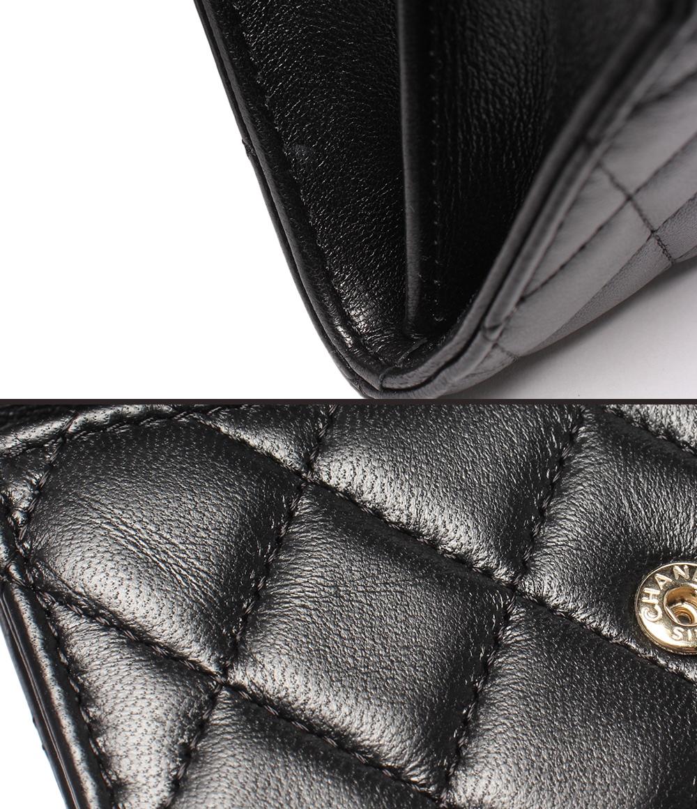 CHANEL コンパクトウォレット ミニ財布 ゴールド金具 27番台 カメリア レディース シャネル