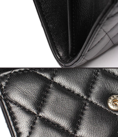 CHANEL コンパクトウォレット ミニ財布 ゴールド金具 27番台 カメリア レディース シャネル