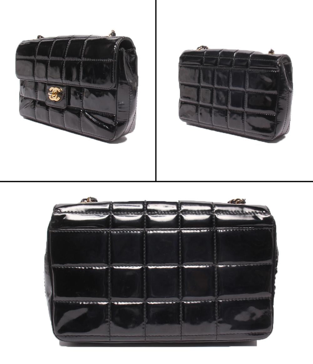 CHANEL チェーンショルダーバッグ シングルフラップ シングルチェーン ゴールド金具 チョコバー レディース シャネル