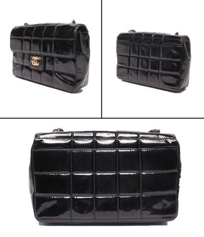 CHANEL チェーンショルダーバッグ シングルフラップ シングルチェーン ゴールド金具 チョコバー レディース シャネル