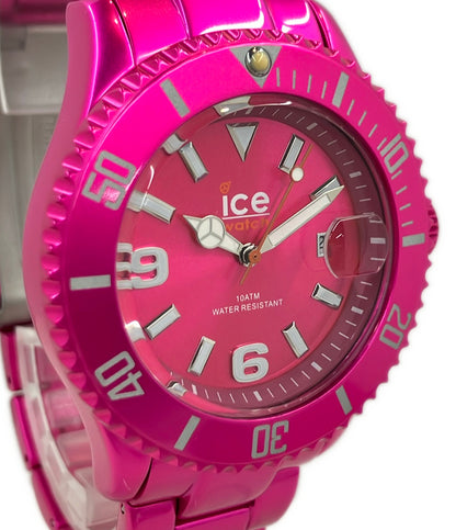 美品 ice watch 腕時計 クオーツ ピンク レディース メンズ アイスウォッチ