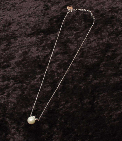 ディズニー ネックレス SV925 パール9.6mm ピンクサファイア マリーちゃん レディース Disney