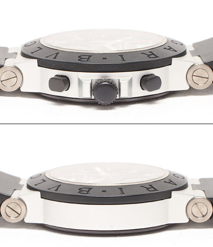 BVLGARI 腕時計 アルミニウム クロノグラフ 自動巻き ブラック AC38TA メンズ ブルガリ