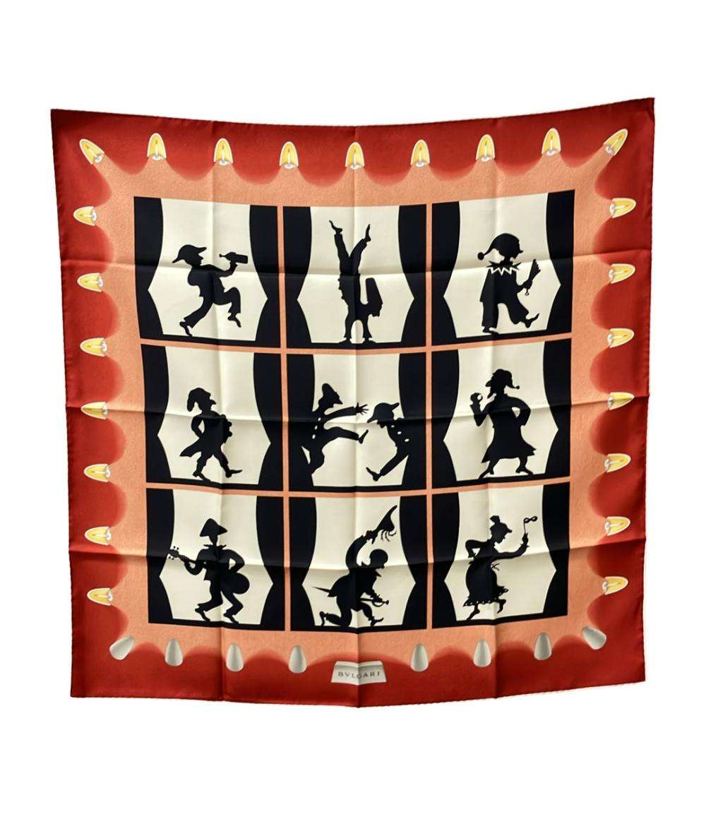美品 ブルガリ スカーフ シルク100% レディース BVLGARI