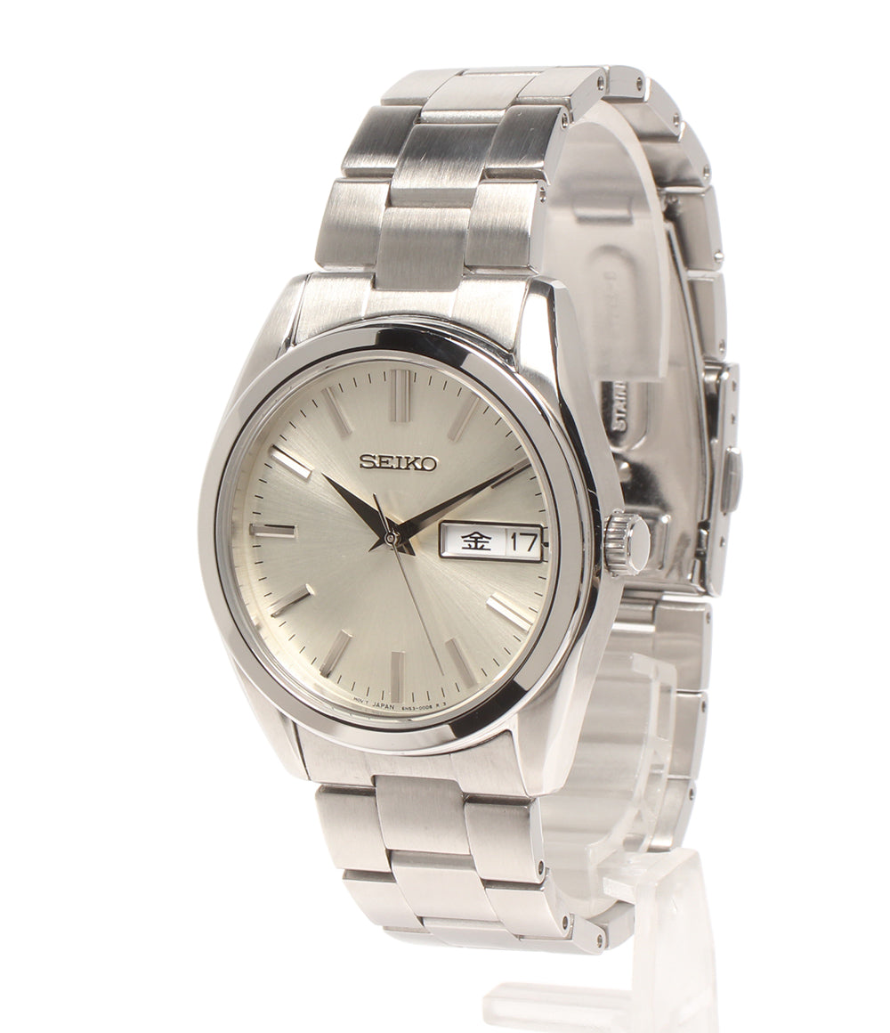 美品 SEIKO 腕時計 セレクション クオーツ シルバー 6N53-00B0 メンズ セイコー