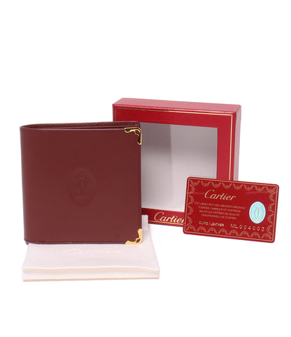 美品 Cartier 二つ折り財布 マスト ドゥ カルティエ メンズ レディース カルティエ