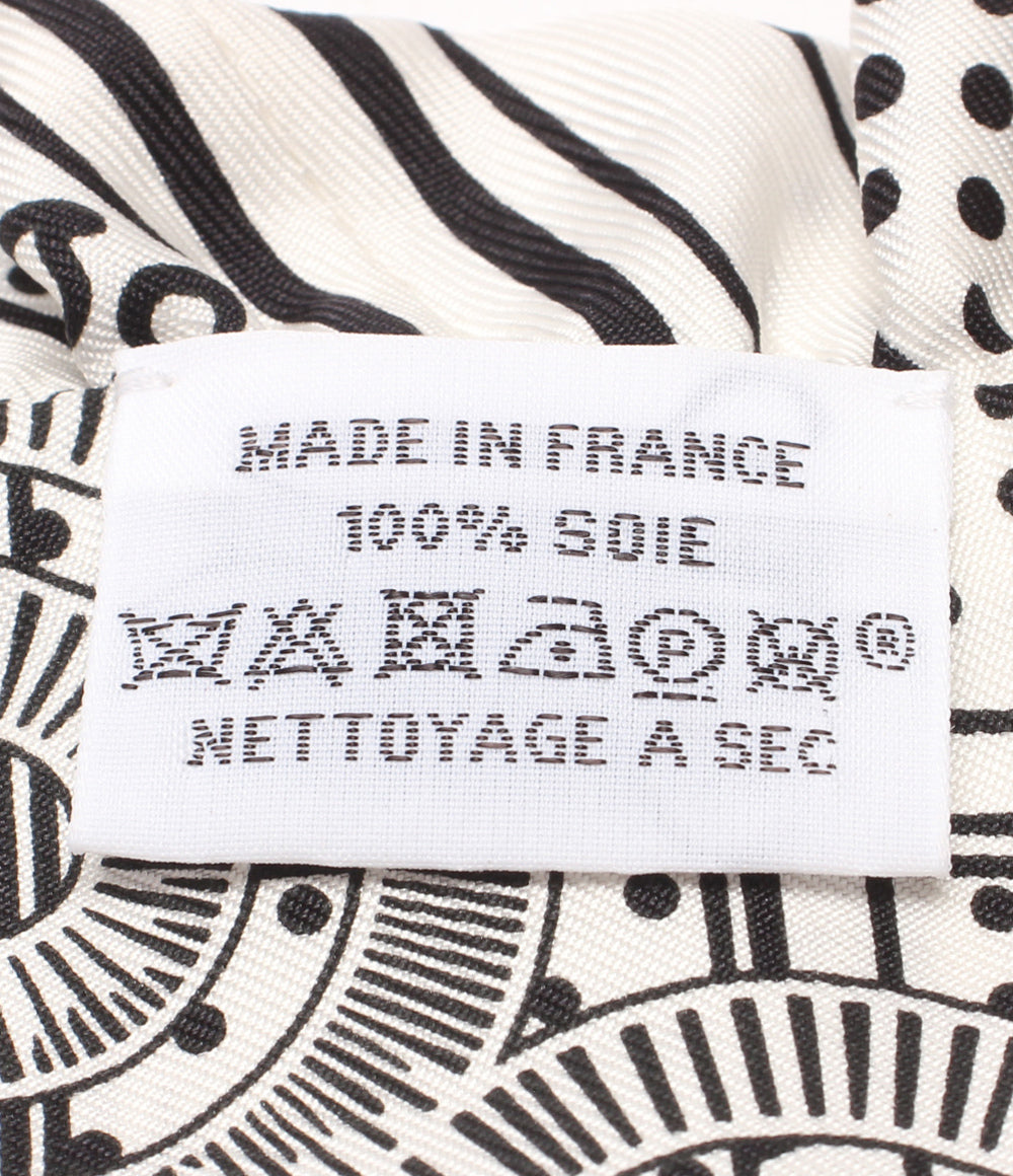 美品 HERMES スカーフ シルク100％ ツイリー EPERON DOR BANDANA エプロンドール バンダナ レディース エルメス