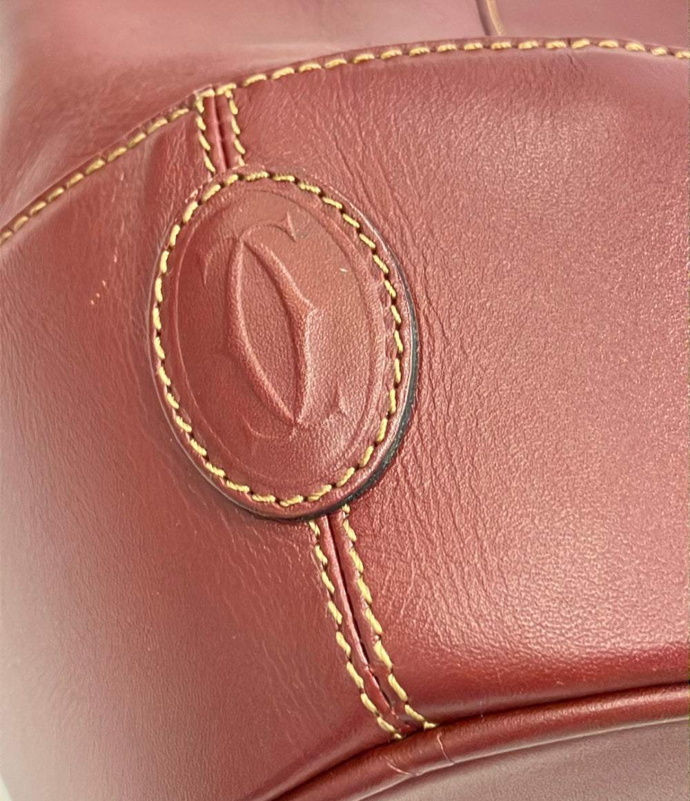 Cartier ショルダーバッグ マスト ドゥ カルティエ 肩掛け 巾着 レディース カルティエ