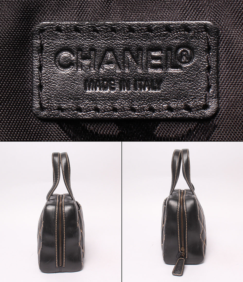 訳あり CHANEL ハンドバッグ ゴールド金具 6番台 ワイルドステッチ レディース シャネル