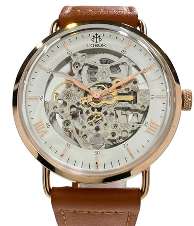 美品 LOBOR 腕時計 自動巻き LB0080D メンズ ロバー