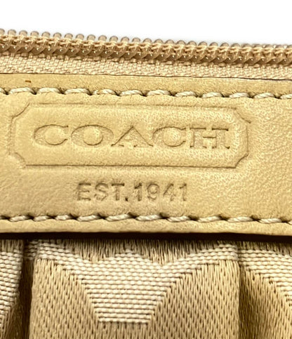 美品 コーチ ポーチ シグネチャー レディース COACH