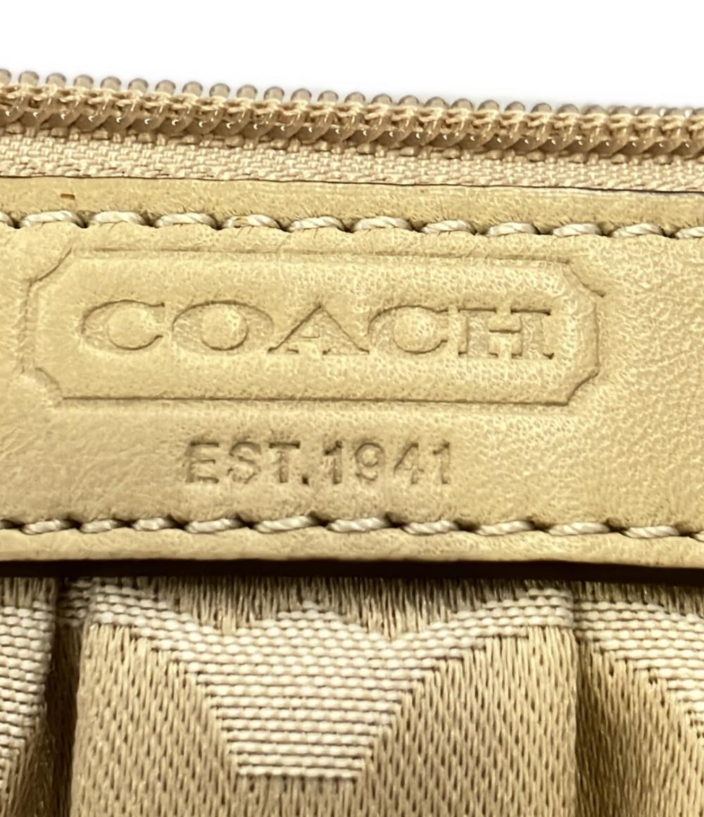 美品 コーチ ポーチ シグネチャー レディース COACH