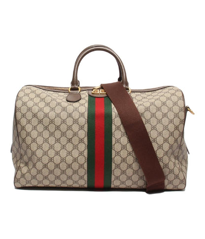 美品 グッチ バレンシアガ 2wayボストンバッグ ショルダーバッグ 斜め掛け コラボ ハッカープロジェクト グラフィティ 680124 0001R 002123 メンズ