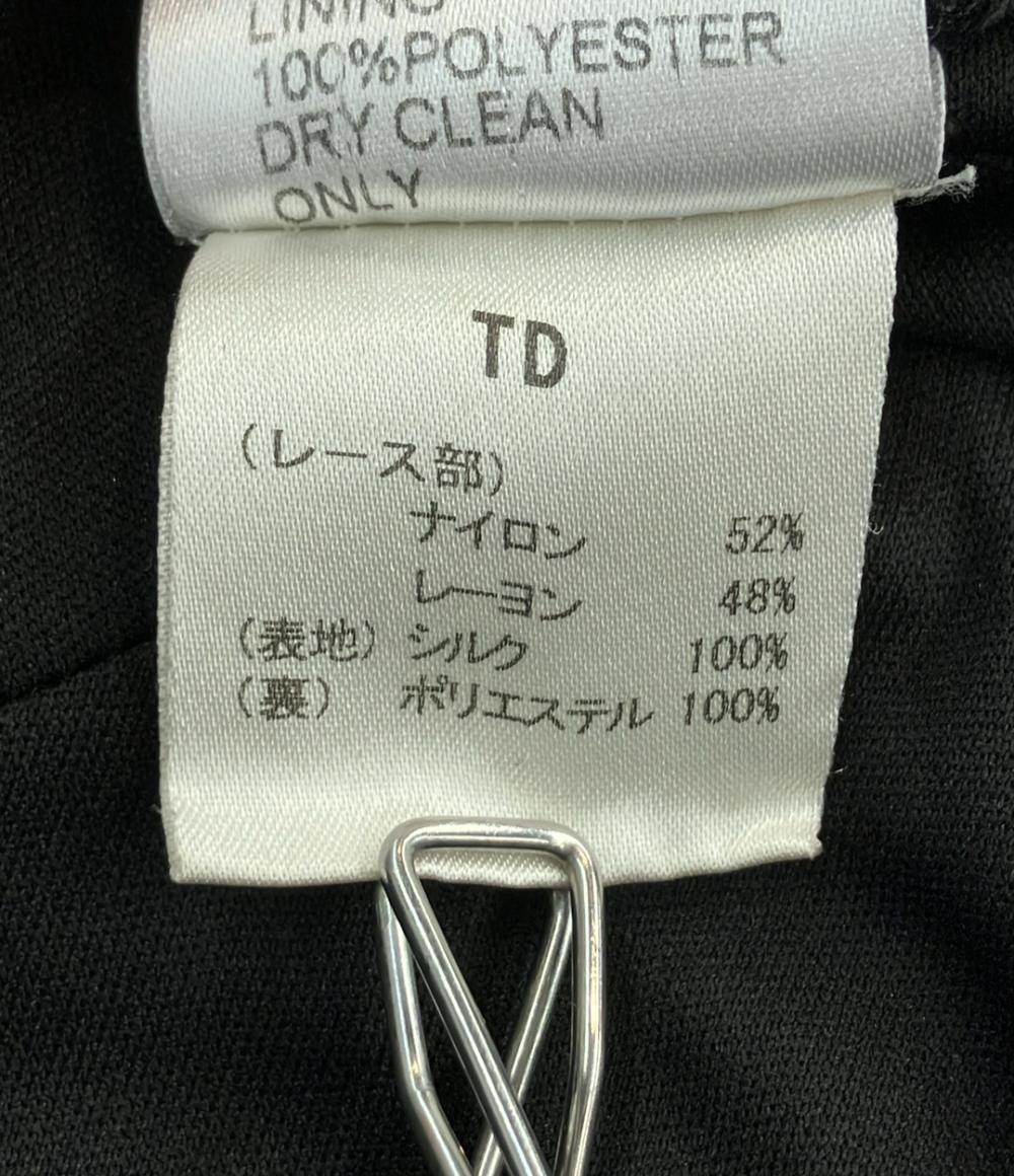 TADASHI SHOJI 半袖シルクワンピース ビジュー レース レディース SIZE 0 (S) タダシショージ