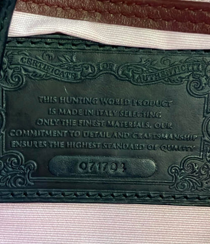 ハンティングワールド ハンドバッグ バチュークロス ユニセックス HUNTING WORLD