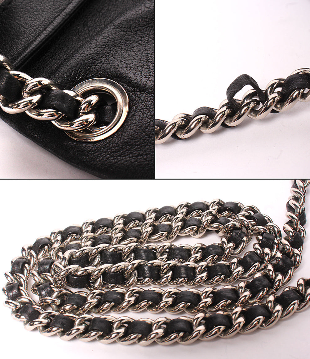 訳あり CHANEL チェーンショルダーバッグ シルバー金具 18番台 斜め掛け マトラッセ チェーンアラウンド レディース シャネル