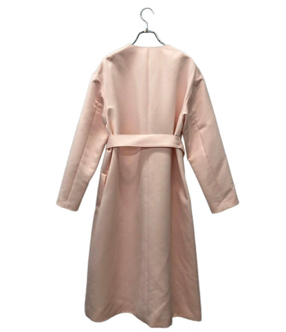 YOKO CHAN ノーカラーコート フロントネックホック ベルト付き Aライン オーバーサイズ YCC-521-150 レディース SIZE 38 (M) ヨーコチャン