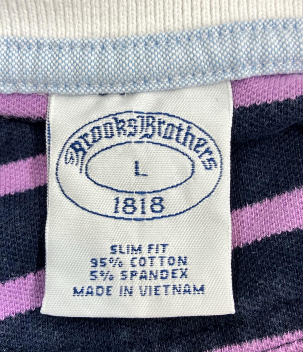 ブルックスブラザーズ 半袖ポロシャツ ボーダー メンズ SIZE L (L) Brooks Brothers
