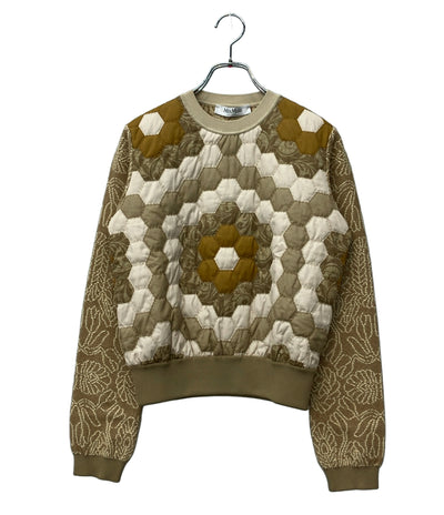 MAX MARA スウェットシャツ パターンコットン ヘキサゴン柄 切替ニット タグ付き 11-36-13718 レディース SIZE S マックスマーラ