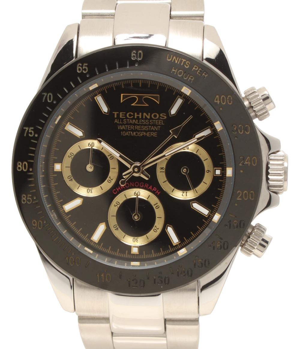 TECHNOS 腕時計 クオーツ ブラック T4251 メンズ テクノス