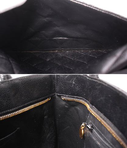 CHANEL トートバッグ ゴールド金具 キャビアスキン 復刻トート 2番台 レディース シャネル