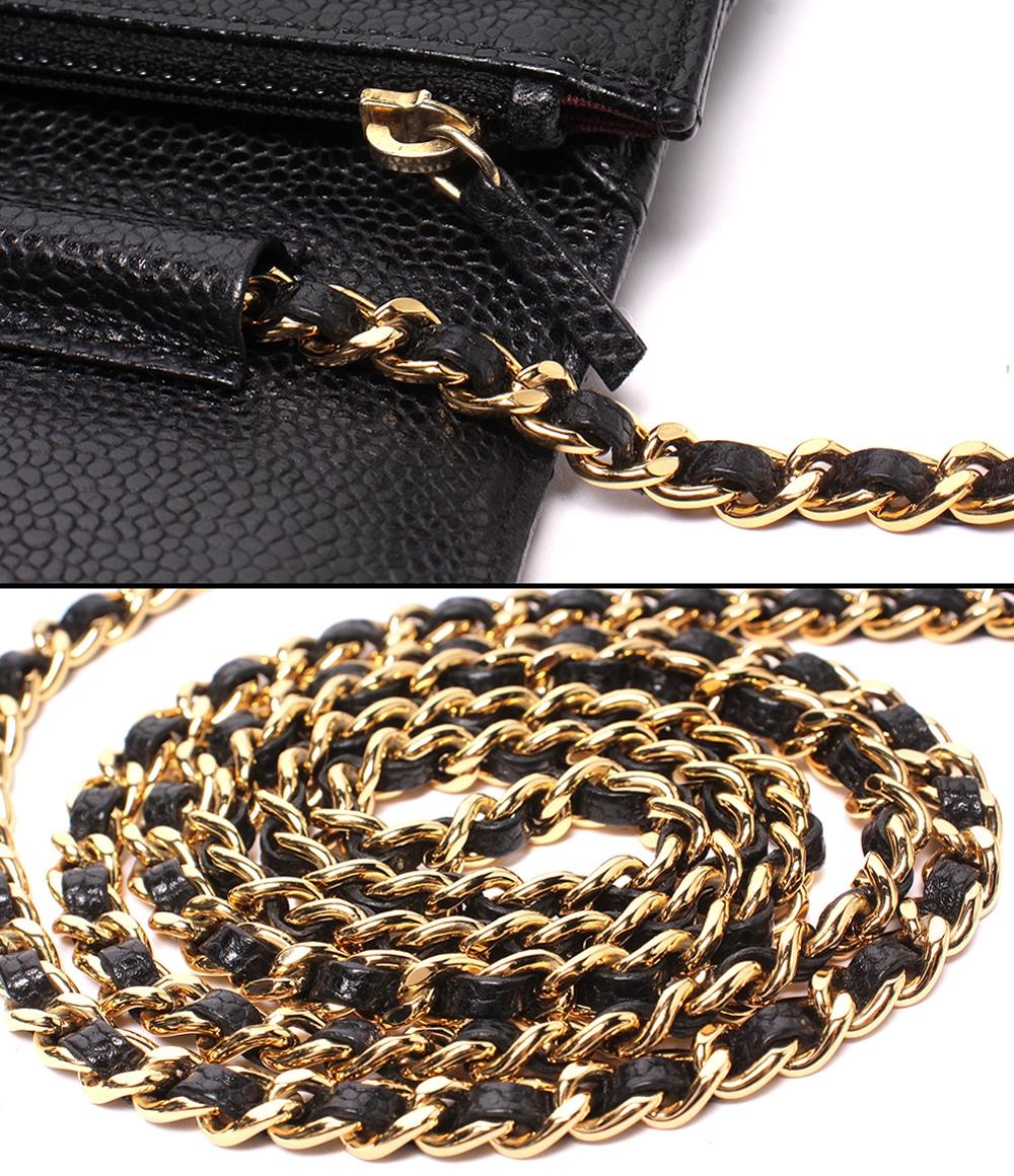 CHANEL チェーンウォレット チェーンショルダーバッグ ゴールド金具
