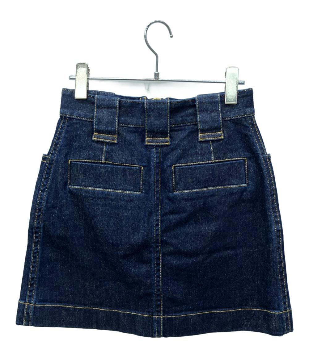 美品 ルイ・ヴィトン デニムスカート フロントジップ RW231B AID FOJU14 レディース SIZE 36 (S) LOUIS VUITTON