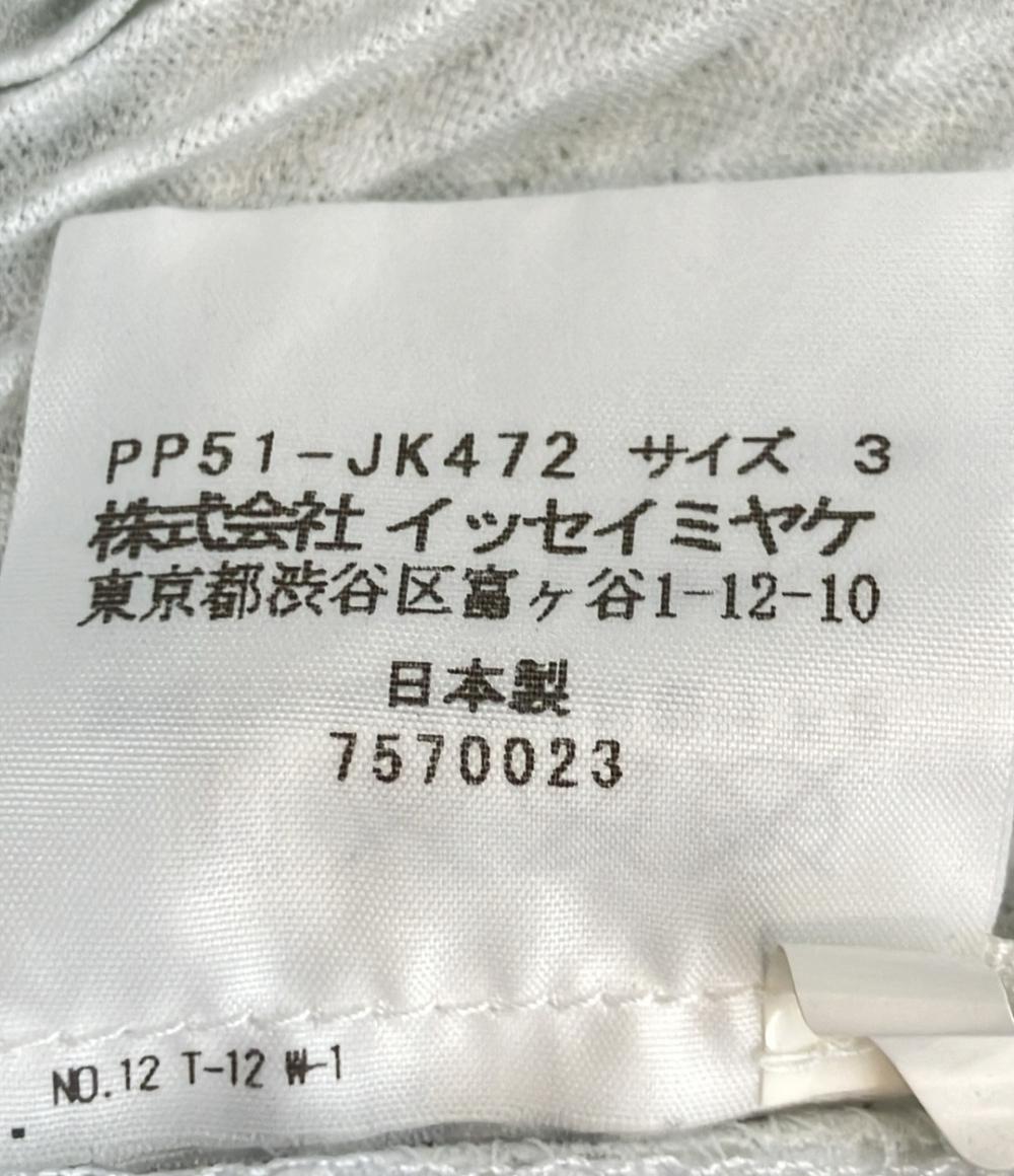 PLEATS PLEASE 半袖カットソー チェック柄 プリーツ加工 PP51-JK472 レディース SIZE 3 (L) プリーツプリーズ