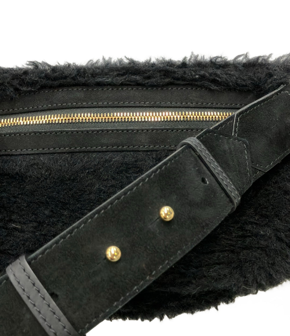 美品 MAX MARA ウエストバッグ ボディバッグ ボア レディース マックスマーラ