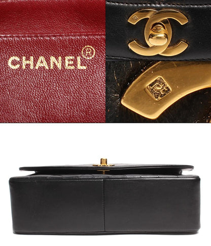 シャネル チェーンレザーショルダーバッグ ココマーク ゴールド金具 ダイアナ25 マトラッセ レディース CHANEL