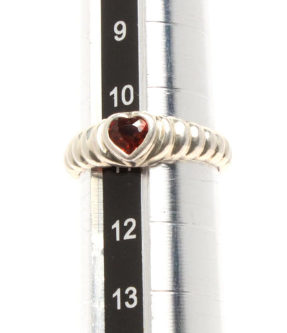 VANDOME リング 指輪 SV925 ガーネット ハートモチーフ レディース SIZE 11号 ヴァンドーム